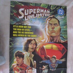 New 36" x 24" Comic Book Shop Wall Poster: DC Comics, Superman Unlimited